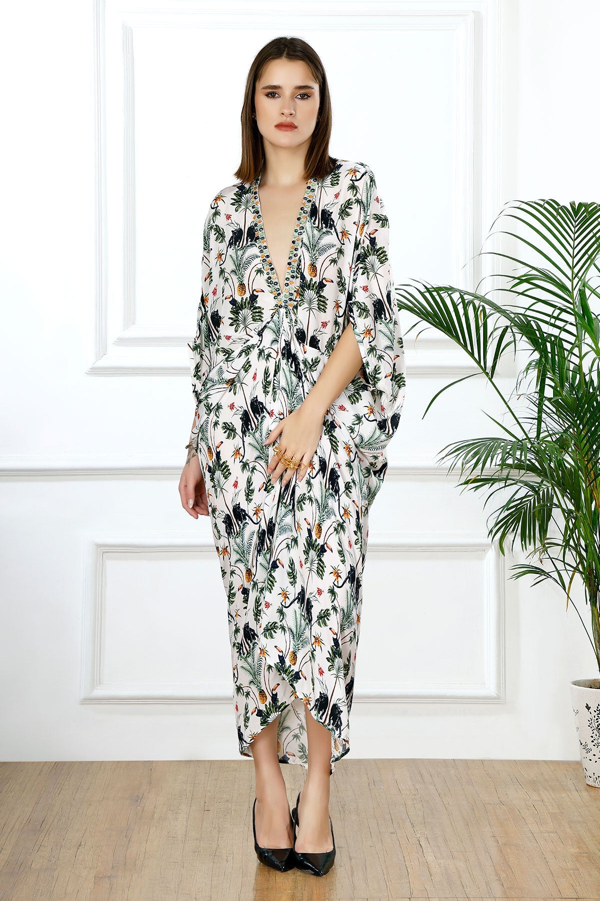 ISLAND - MIRAGE HIGH LOW KAFTAN DRESS-RTS