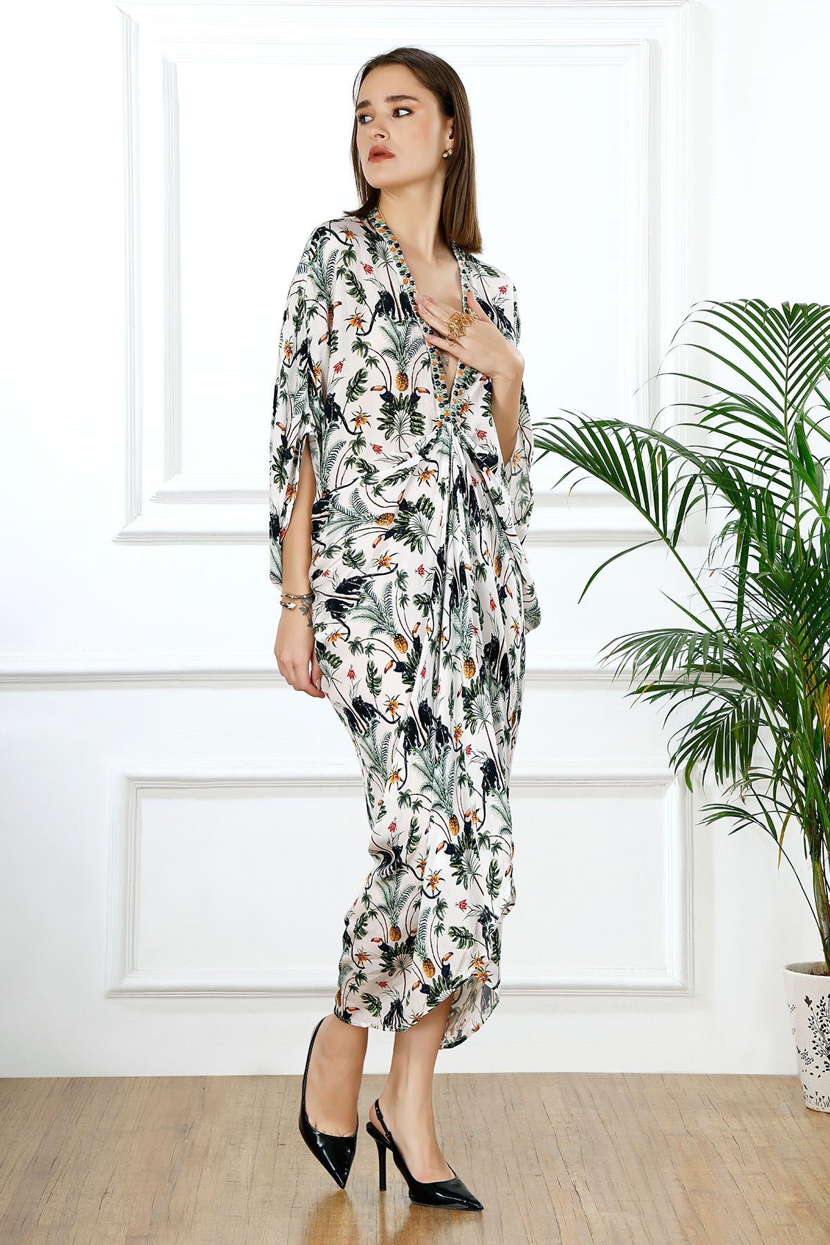 ISLAND - MIRAGE HIGH LOW KAFTAN DRESS-RTS