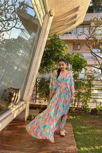 Vidya Balan In Printed Kaftan Dress