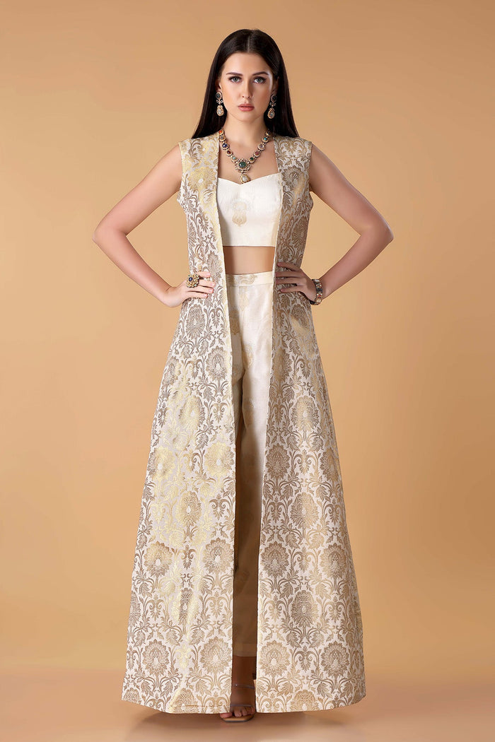 Ira Crop Top Pant Jacket Set-RTS