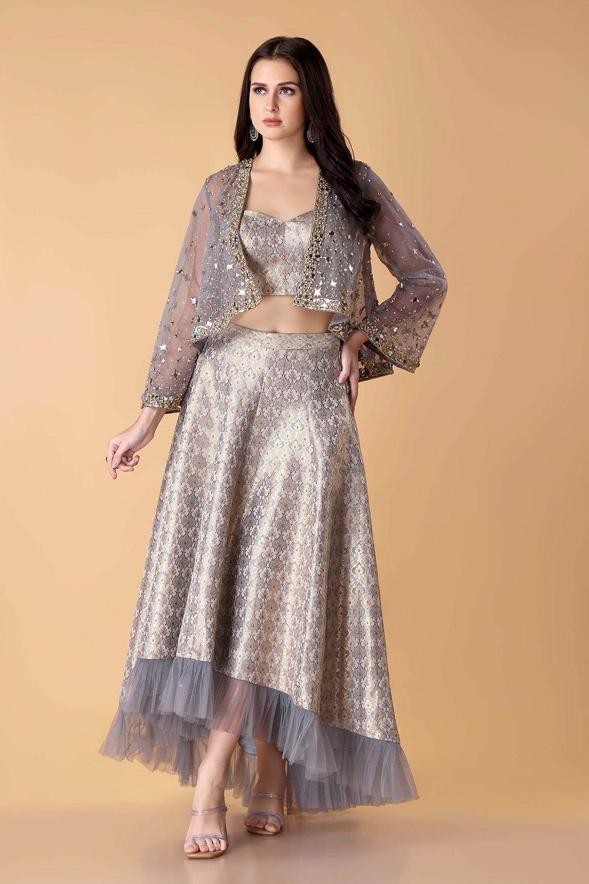 Ruhani Corset Skirt Jacket Set-RTS