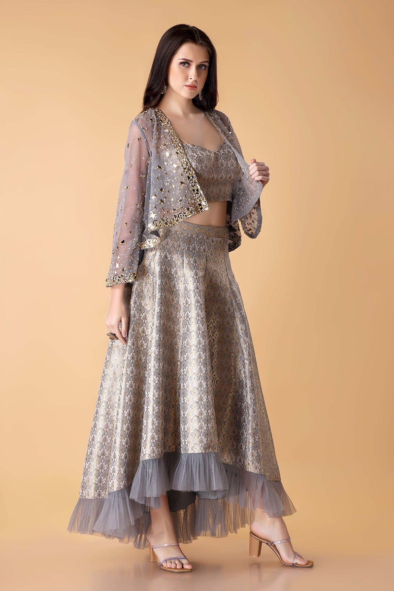 Ruhani Corset Skirt Jacket Set-RTS