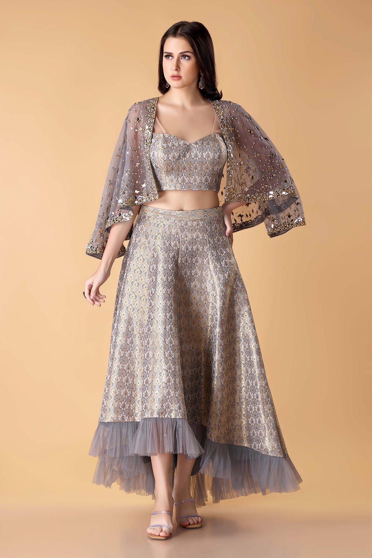 Ruhani Corset Skirt Jacket Set-RTS