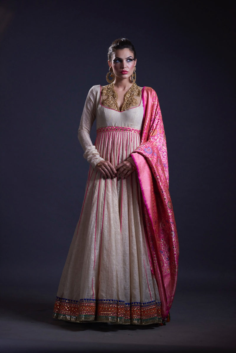 Sixty Panelled Anarkali with Khimkhaam Duppatta