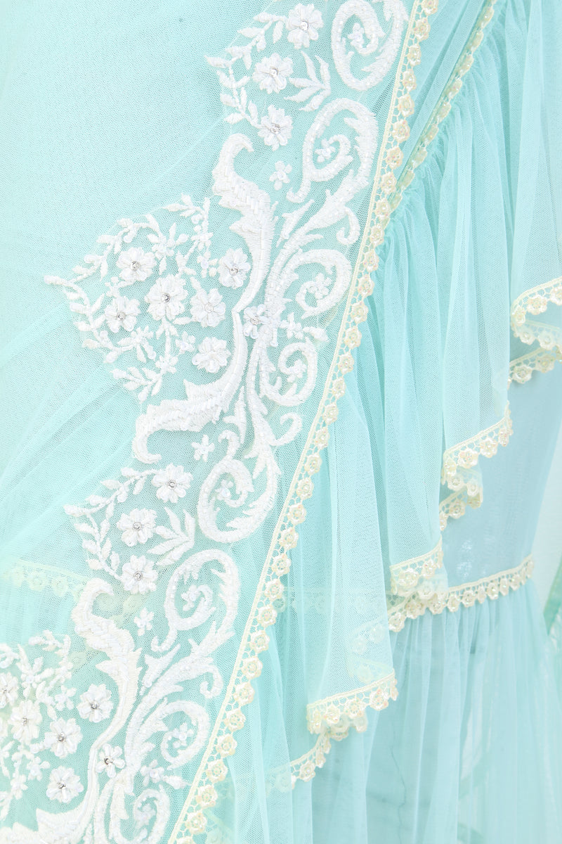 MUMTAZ RUFFLE SAREE