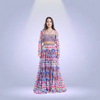 Malaikat crop top skirt set