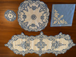 BLUE AND WHITE NAPKIN SET OF 4